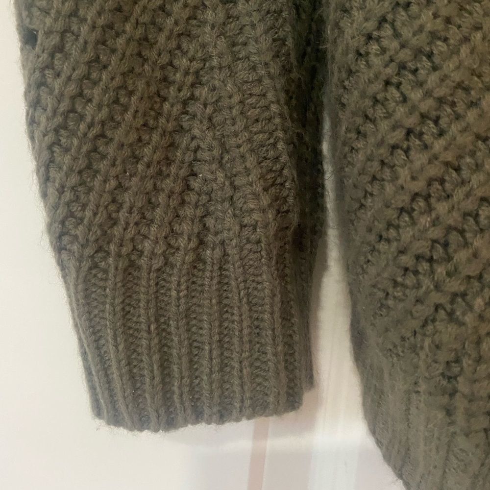 TOBI Olive Slouchy Knit Off-Shoulder Sweater - Picture 5 of 8